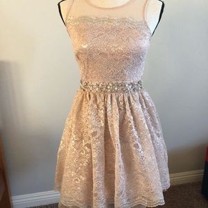City Studio Embellished Glitter/ Lace Sz3 Dress